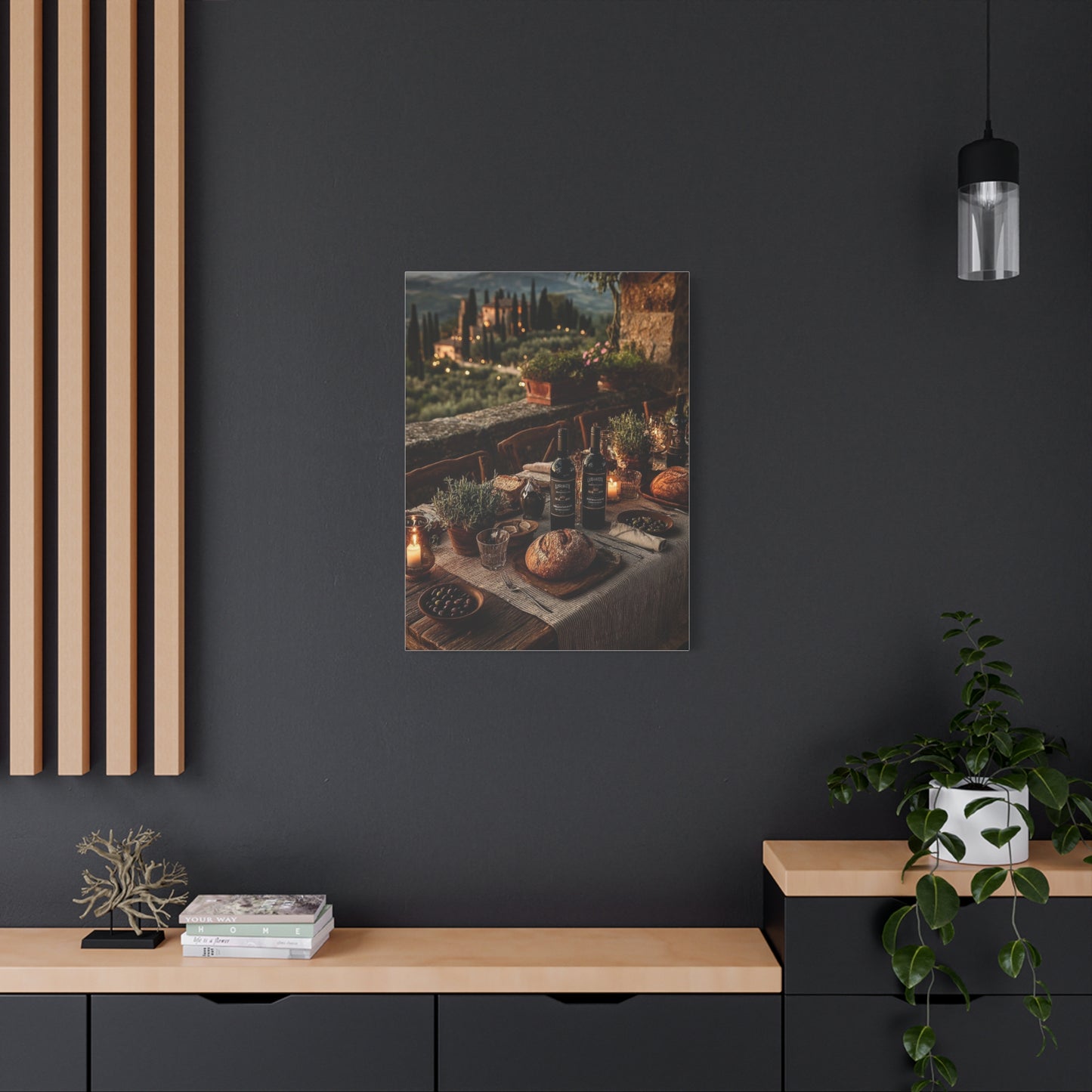 Tuscan Vineyard Dinner Table Wall Art & Canvas Print