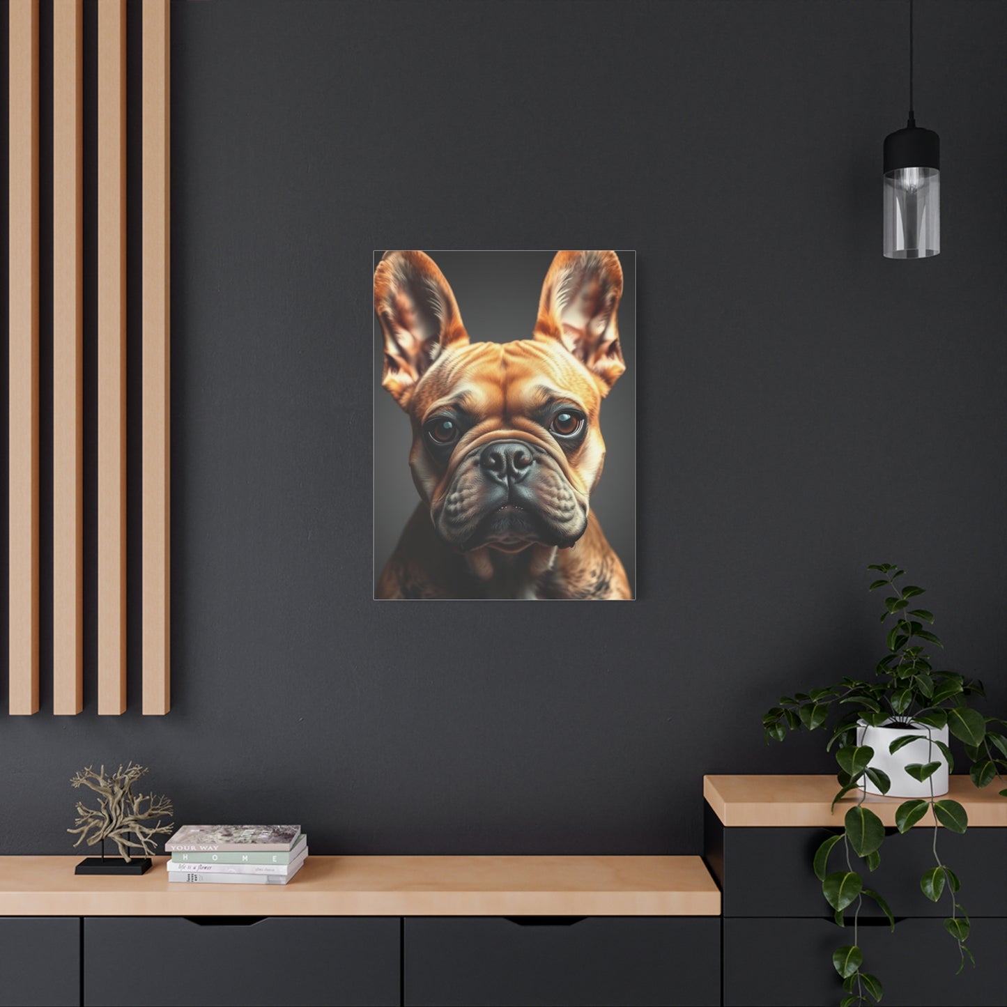 Parisian Canine Elegance Canvas