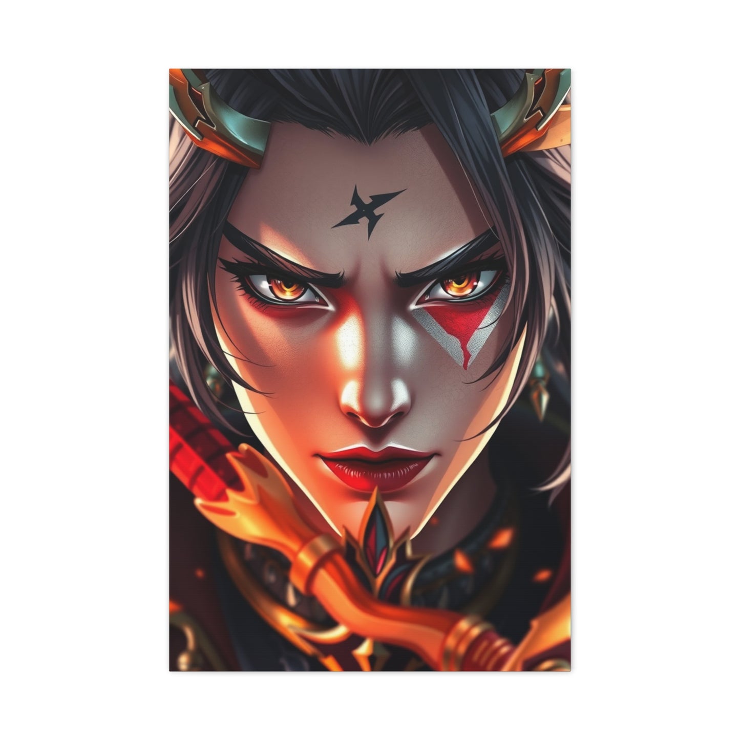 Ethereal Samurai Portraiture Wall Art & Canvas Print