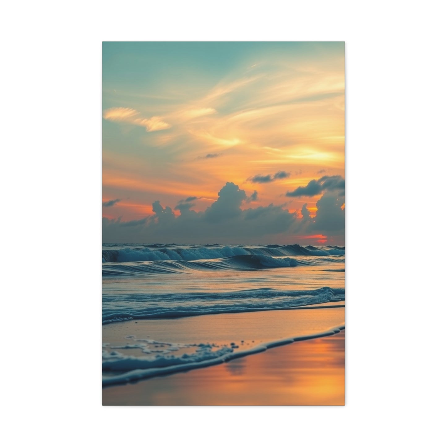 Elite Beach Sunrise and Sunset Art Vision Wall Art & Canvas Print