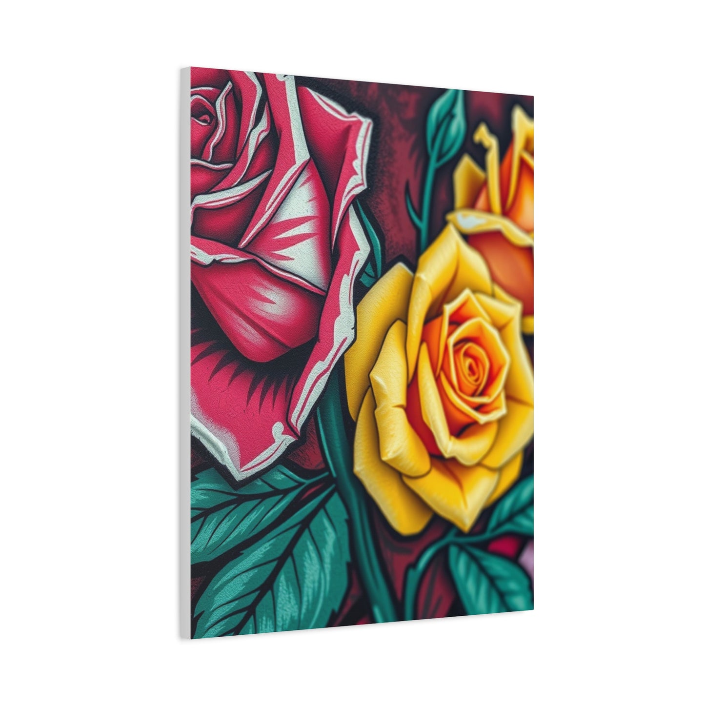 Exquisite Graffiti Blossoms Wall Art & Canvas Print