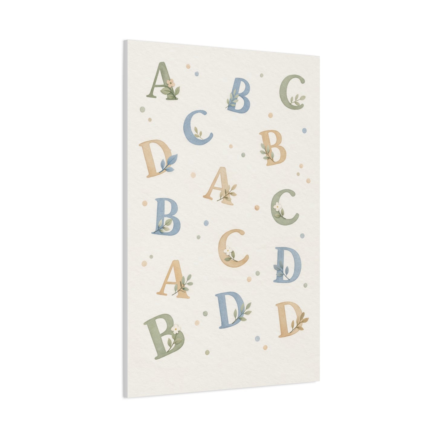 Botanical Alphabet Nursery Wall Art & Canvas Print