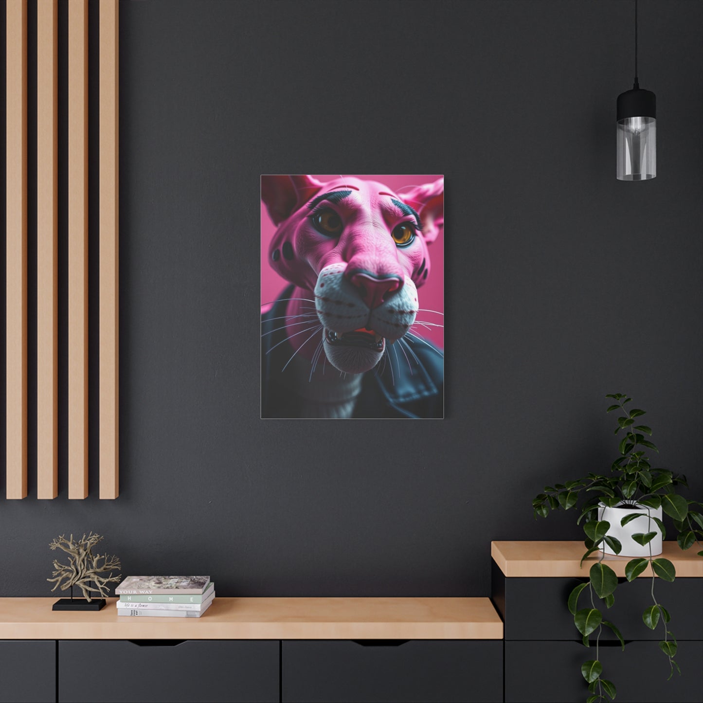 Blush Panther Radiance Wall Art & Canvas Print