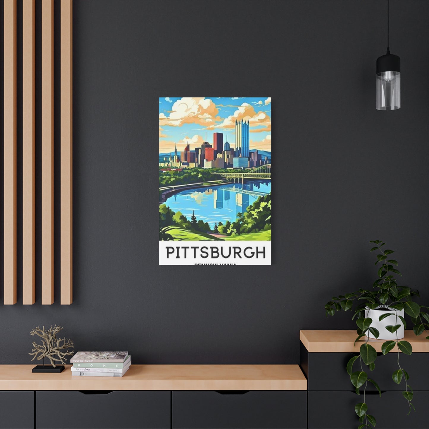 Sunny Sky Pittsburgh Poster Wall Art & Canvas Prints