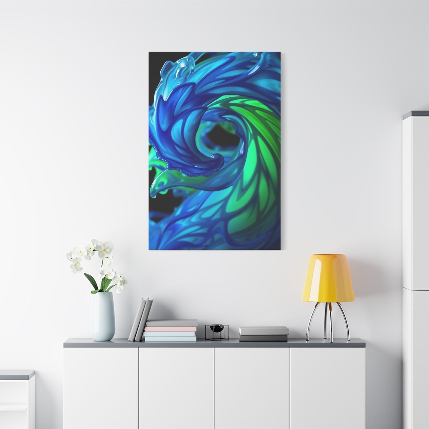 Masterpiece Blue & Green Art Vision Wall Art & Canvas Print