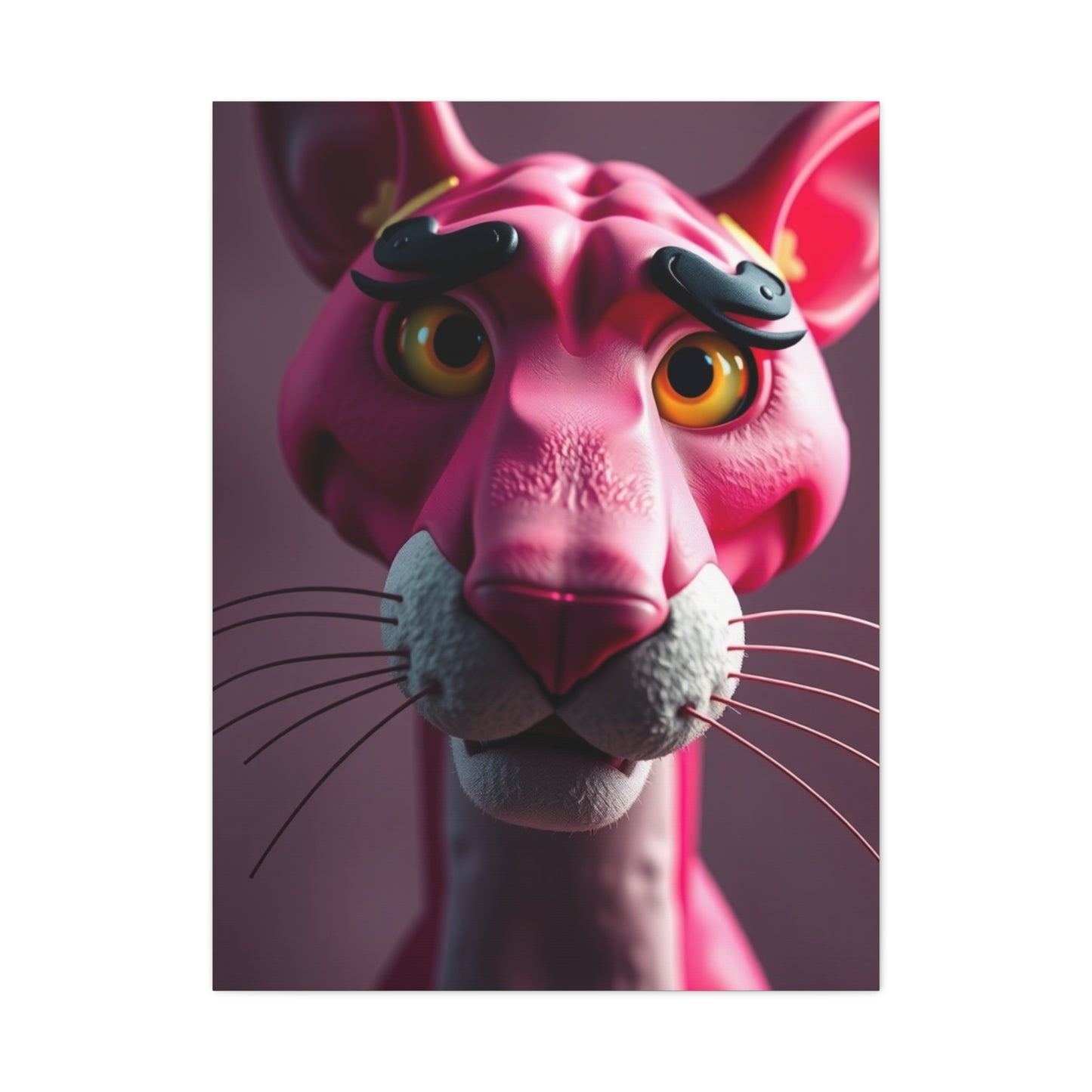 Rosé Panther Elegance Canvas Wall Art & Canvas Print