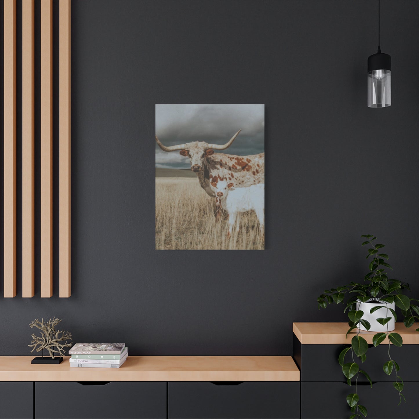 Wild Buffalo Family Longhorn Photos Wall Art & Canvas Prints