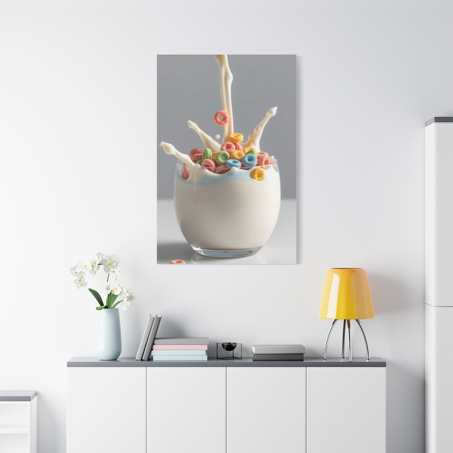Luminous Milk Whirl Painting Wall Art & Canvas Print