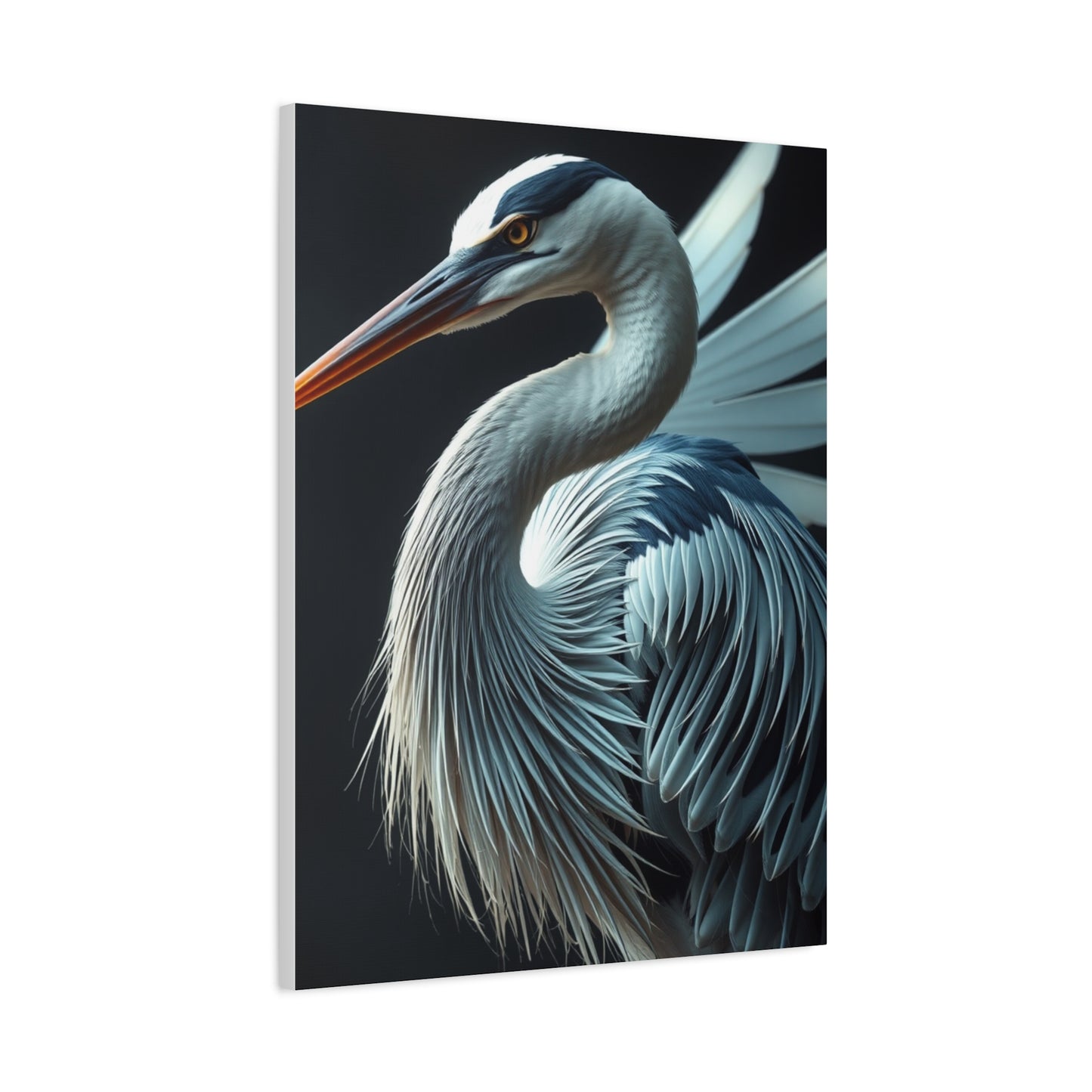 Opulent Heron Tableau wall art & canvas print