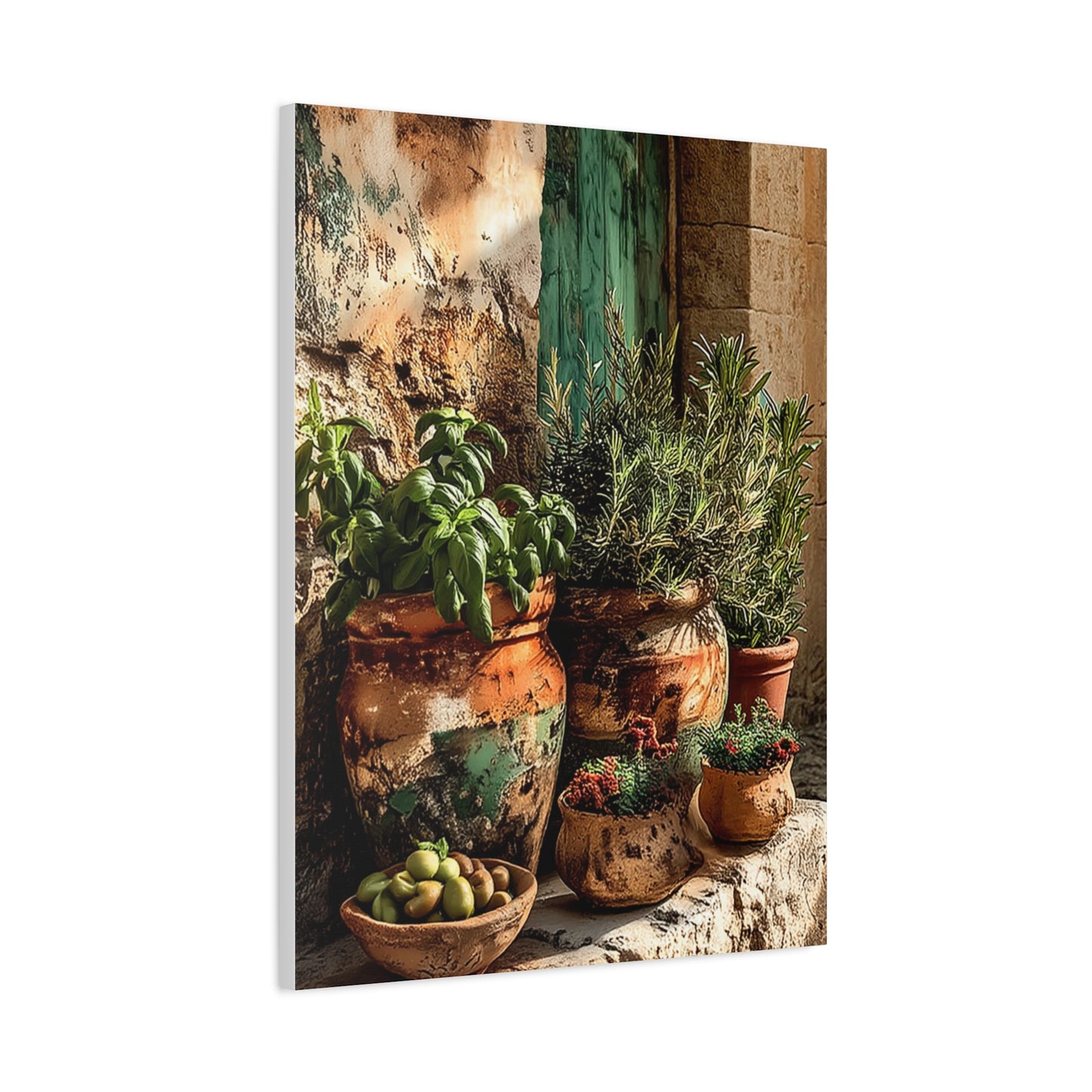 Mediterranean Herb Garden Still Life Wall Art & Canvas Print