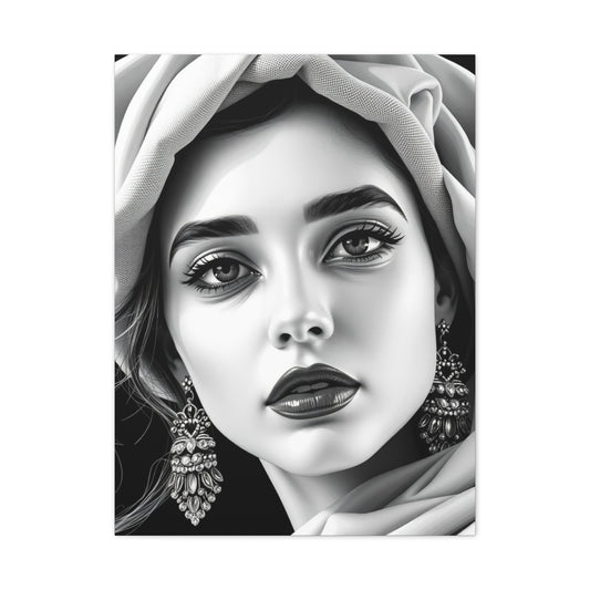 Black and White Illustrations Art Refined Canvas Wall Art & Canvas Print