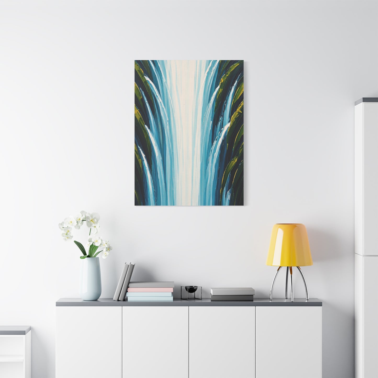 Vertical Cascade Flow Abstract Wall Art & Canvas Prints