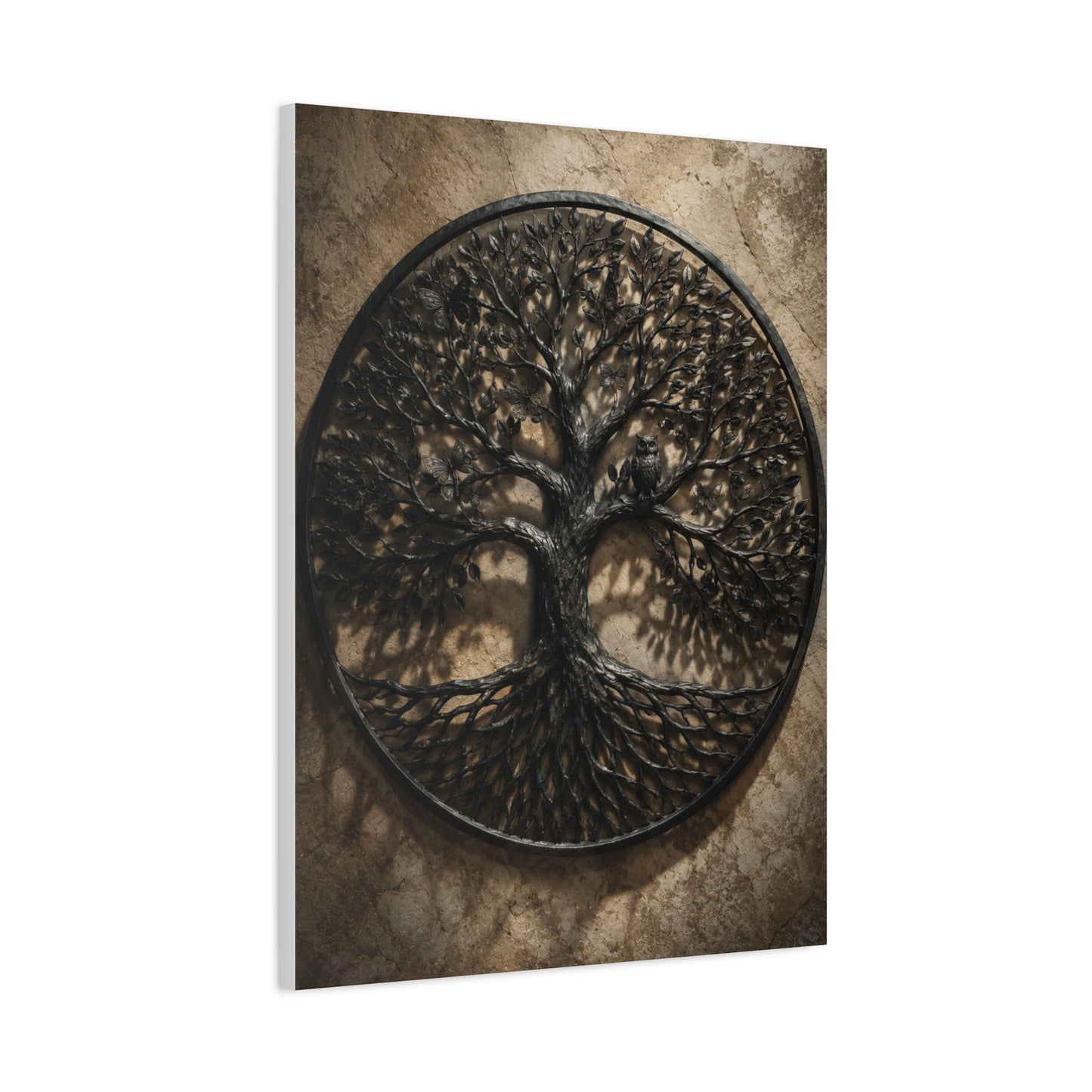 Metal Tree of Life Sculptural Relief Trees Wall Art & Canvas Print
