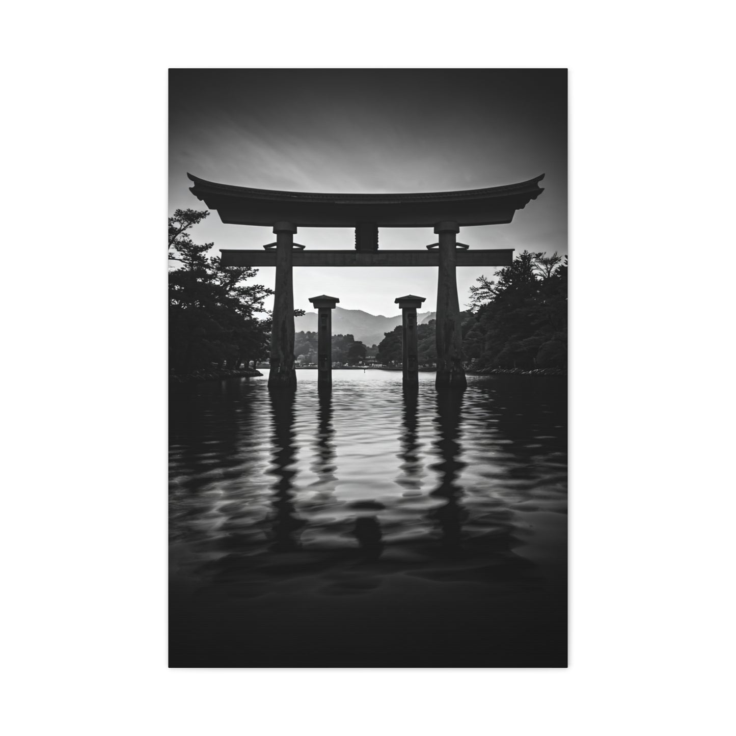 Torii Gate Reflection Serenity Wall Art & Canvas Prints