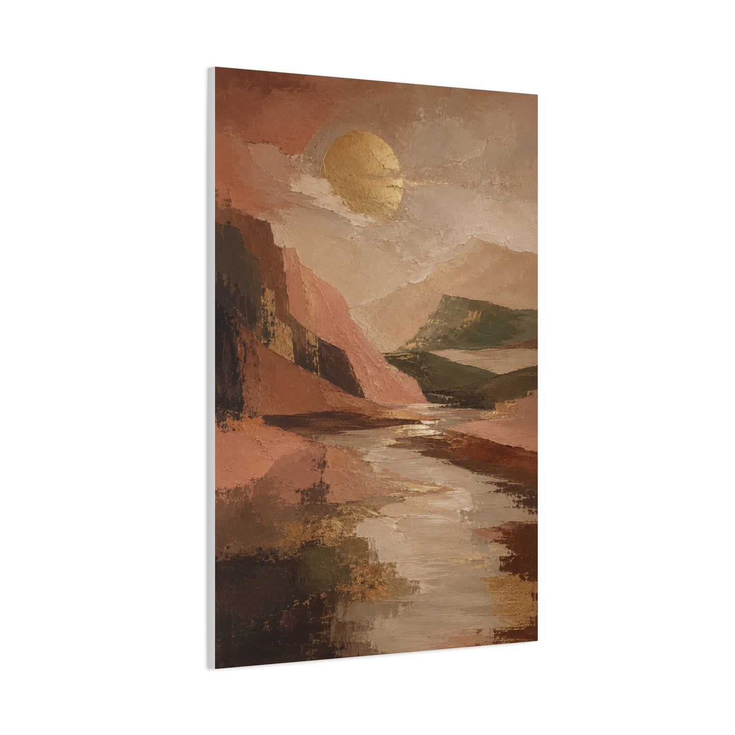 Abstract Earth Landscape Gold Horizon Wall Art & Canvas Print