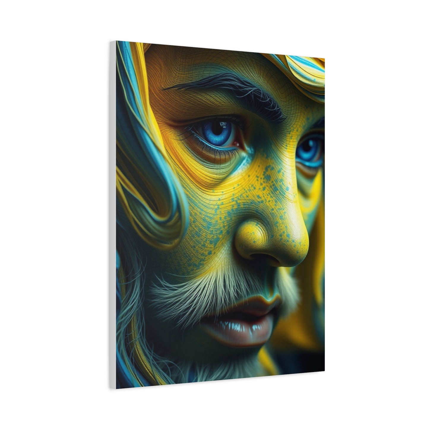 Vision Blue & Yellow Art Art Wall Art & Canvas Print