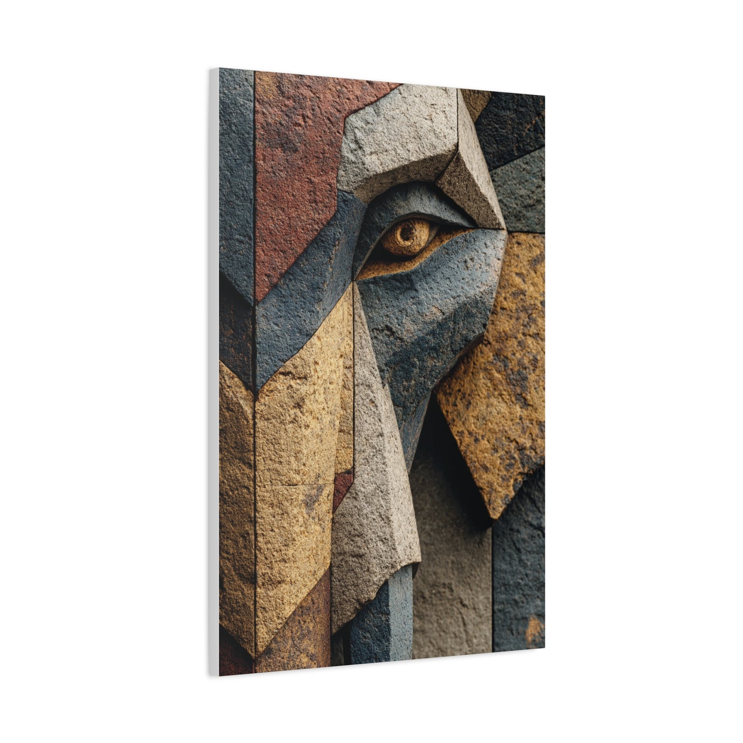 Geometric Elephant Faceted Portrait Wall Art & Canvas Print