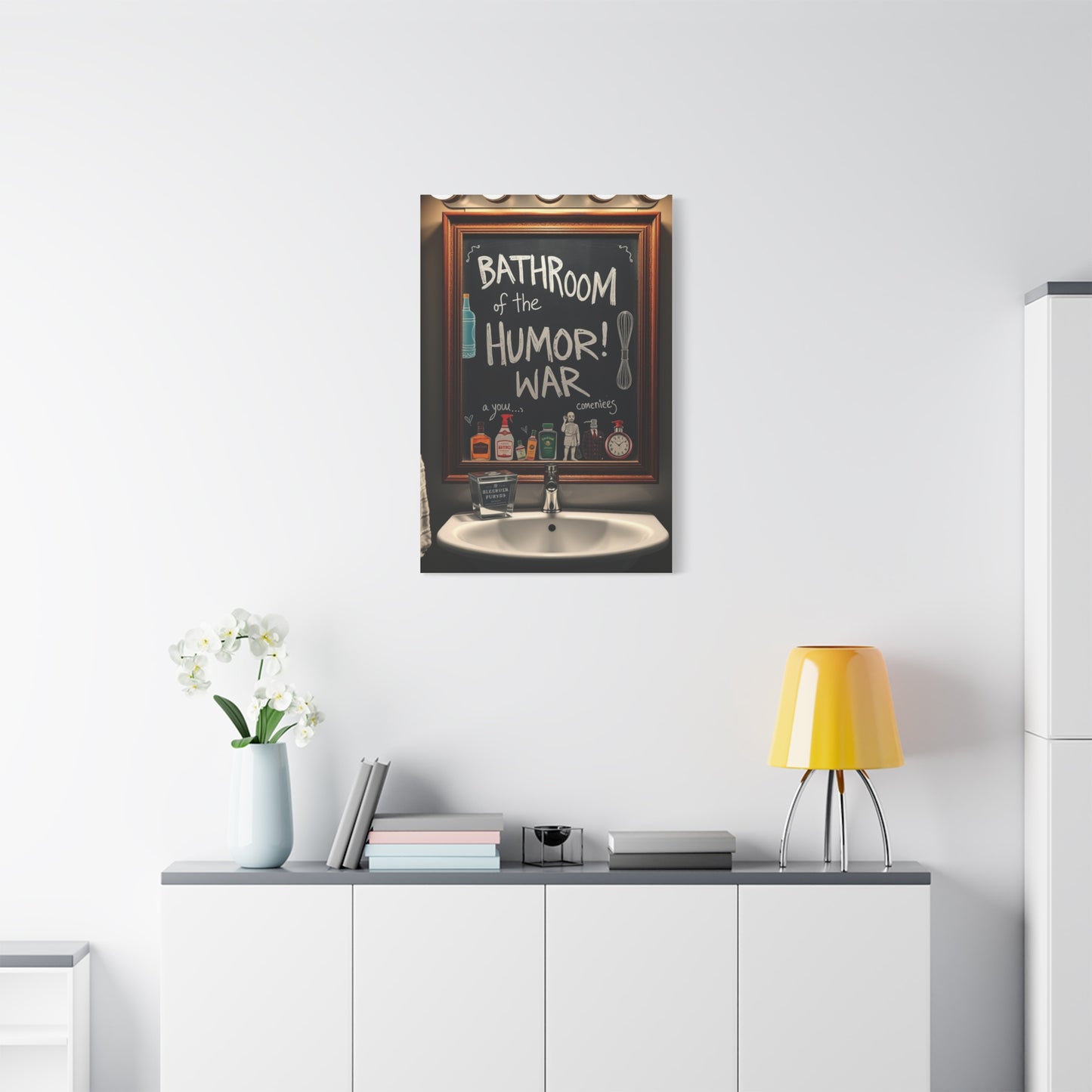 Bathroom Humor Art Luxury Canvas Wall Art & Canvas Print