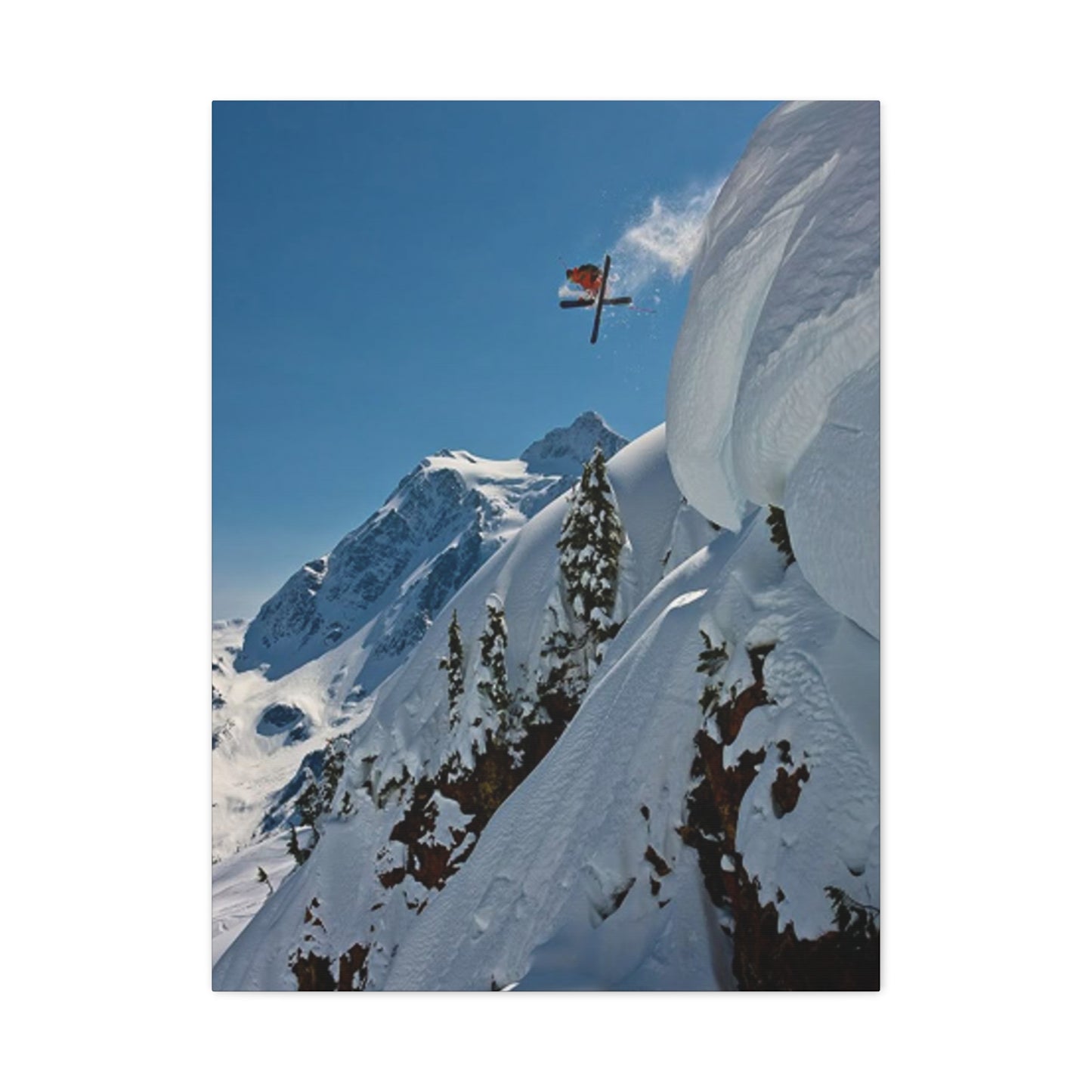 Ski Jumping From Snow Mountain Wall Art & Canvas Prints
