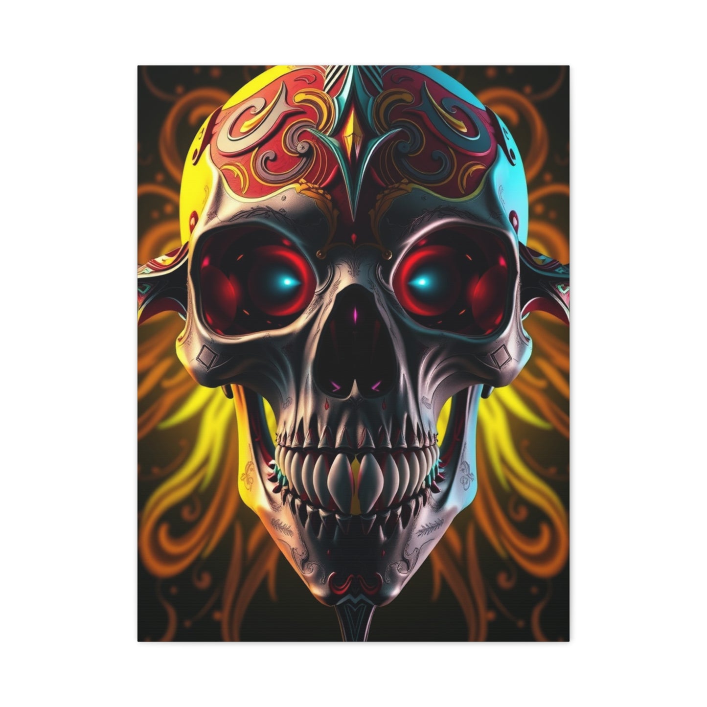 Masterpiece 3D Trippy Skull Art By Ali Gulec Art Vision Wall Art & Canvas Print
