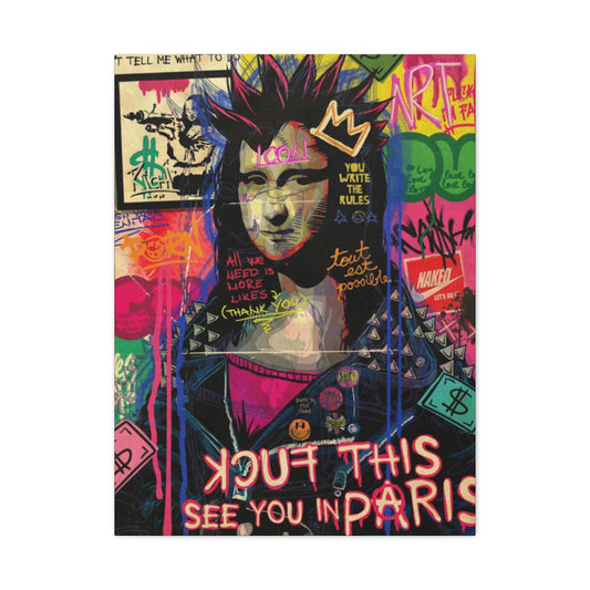 Mona Lisa Abstract Mixed Media Wall Art & Canvas Prints
