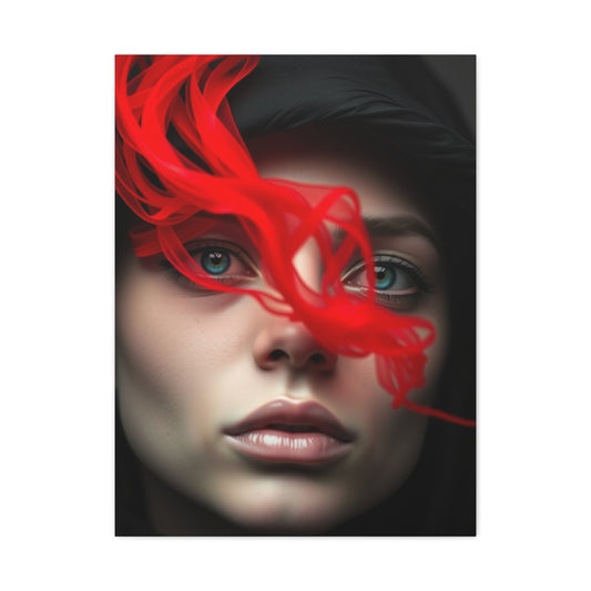 Masterpiece Black, White & Red Art Vision Wall Art & Canvas Print