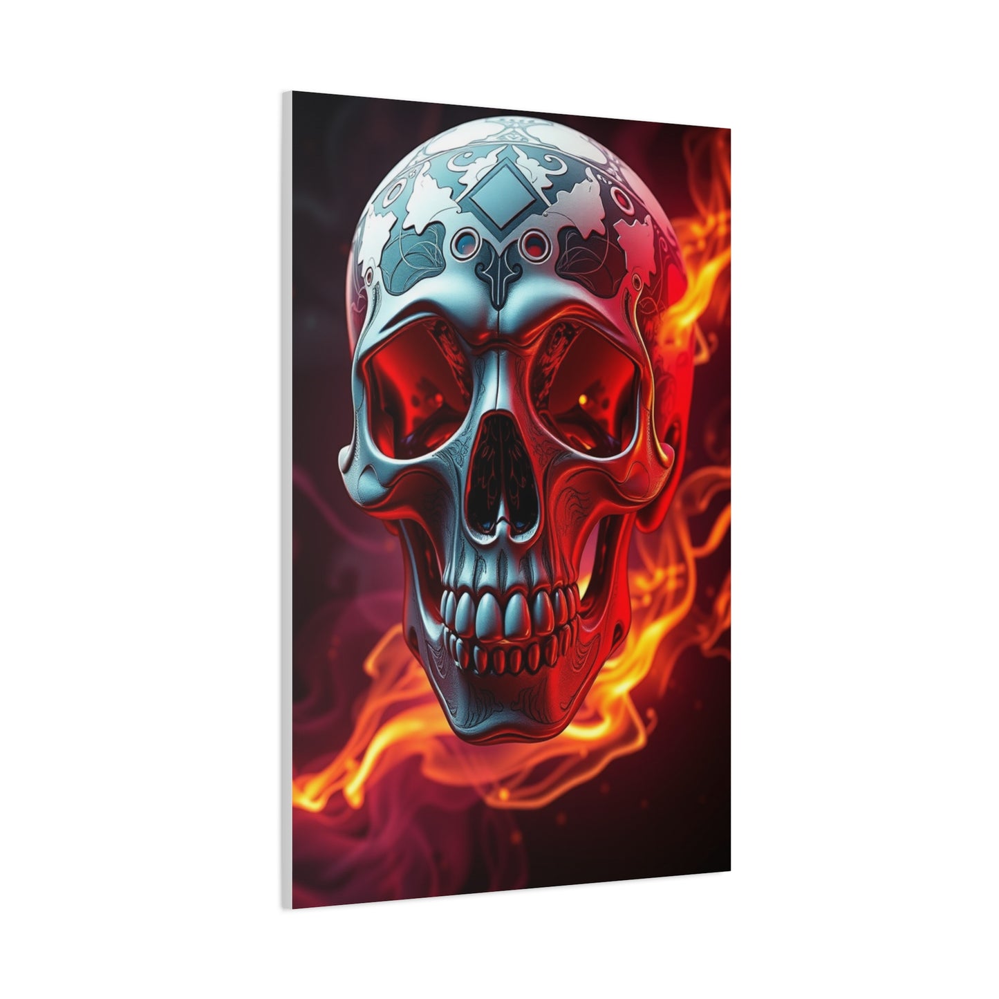 3D Trippy Skull Art By Ali Gulec Art Supreme Canvas Wall Art & Canvas Print