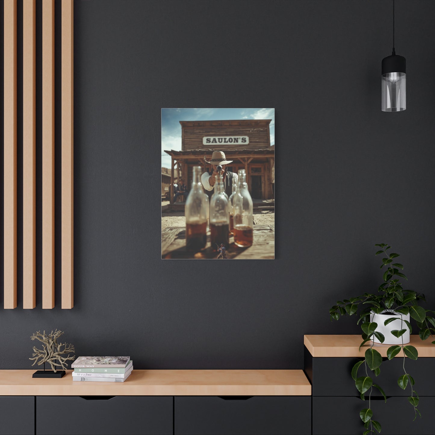 Saloon Bottle Shooting Challenge Wall Art & Canvas Print