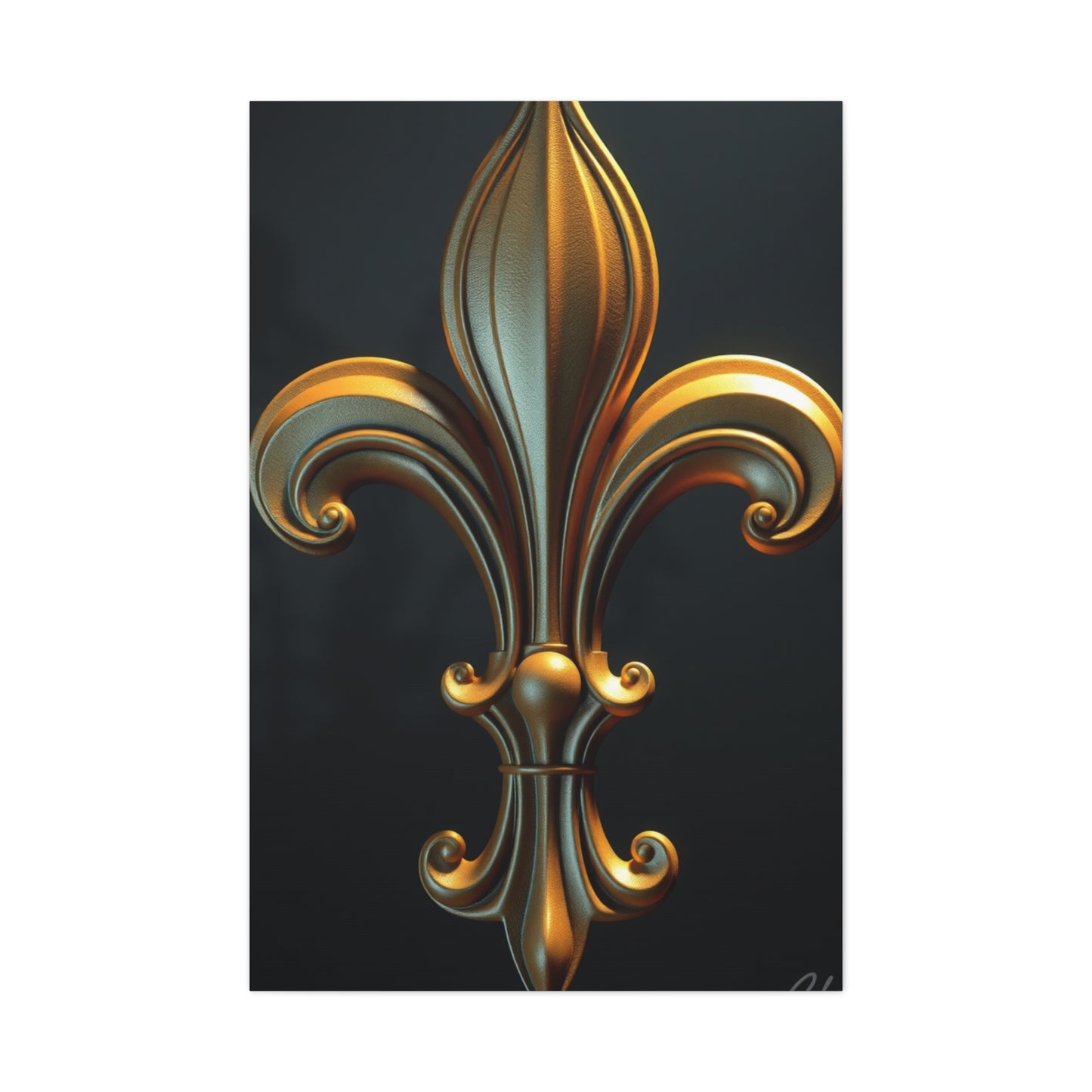 Fleur-de-Lis Art Luxury Canvas Wall Art & Canvas Print