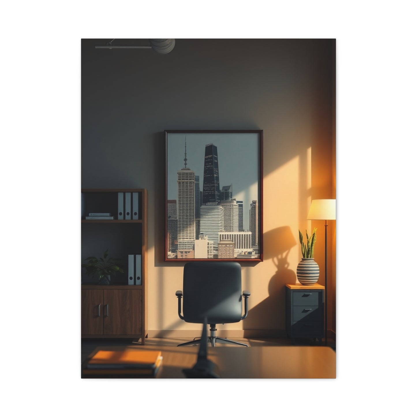 Serene Workspace Showcase Wall Art & Canvas Print