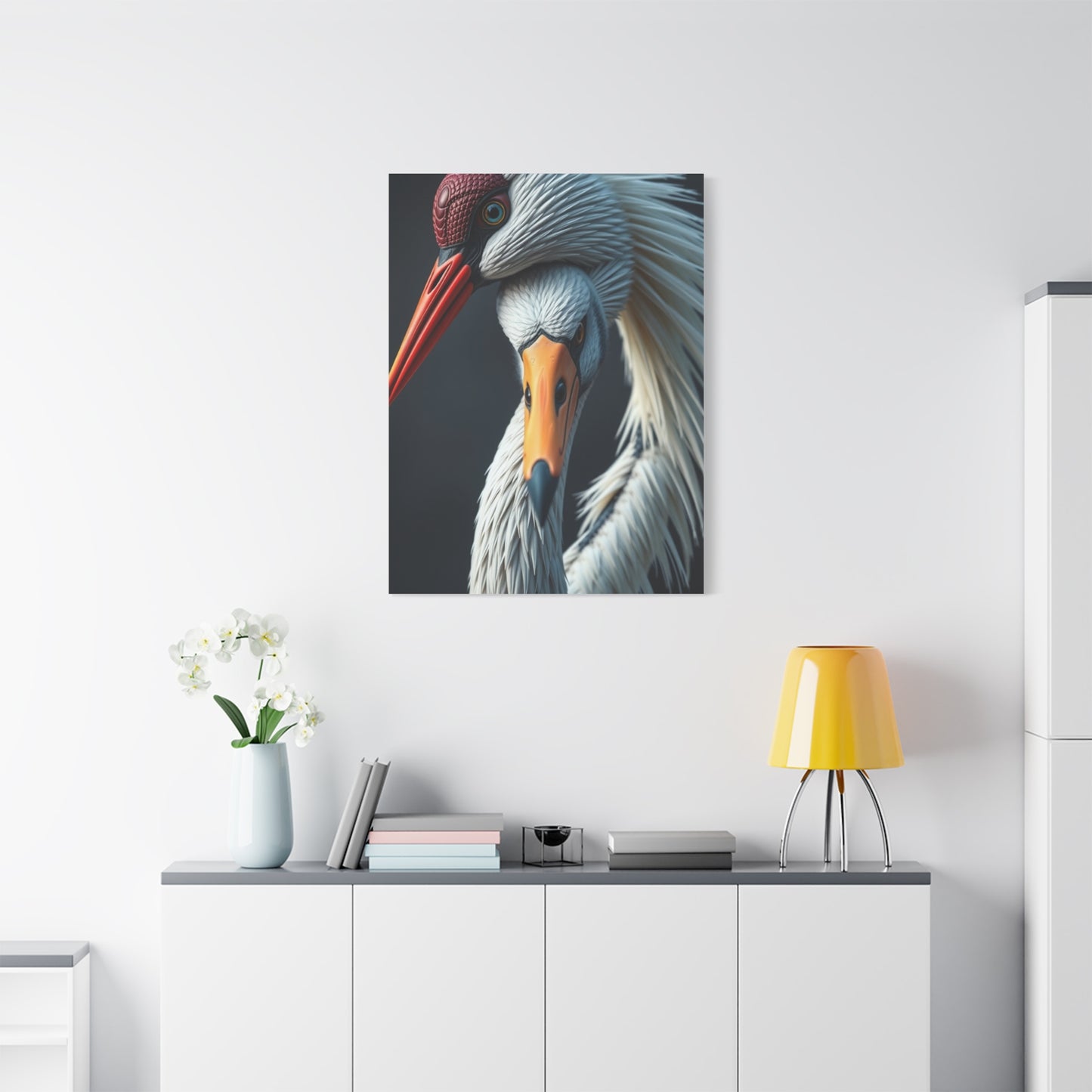 Masterpiece Crane Bird Art Vision Wall Art & Canvas Print