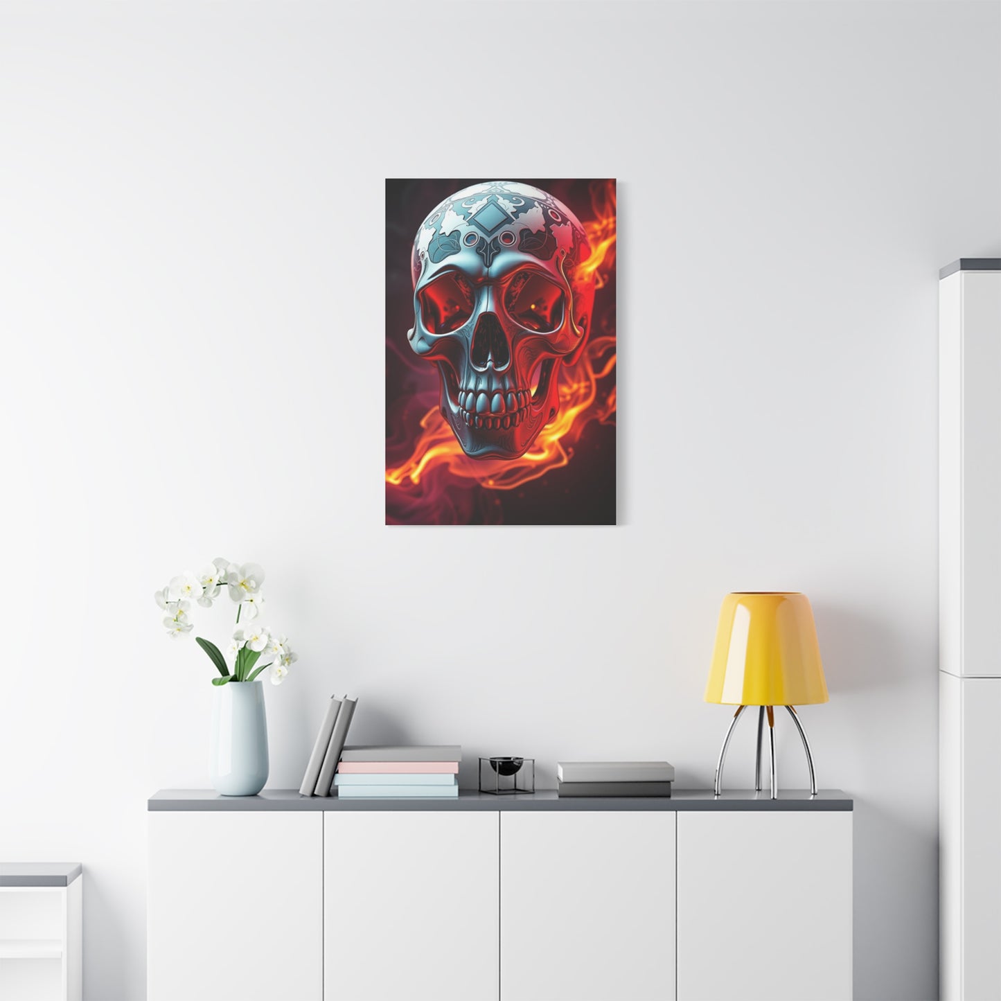 3D Trippy Skull Art By Ali Gulec Art Supreme Canvas Wall Art & Canvas Print