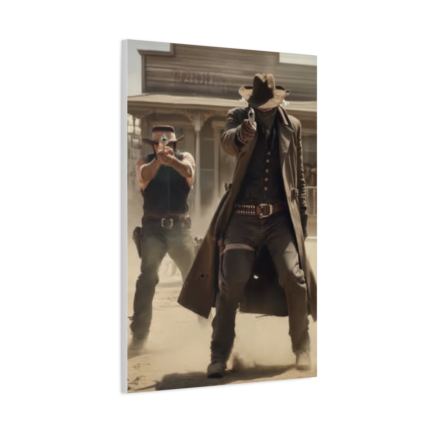 High Noon Gunslinger Showdown Wall Art & Canvas Print