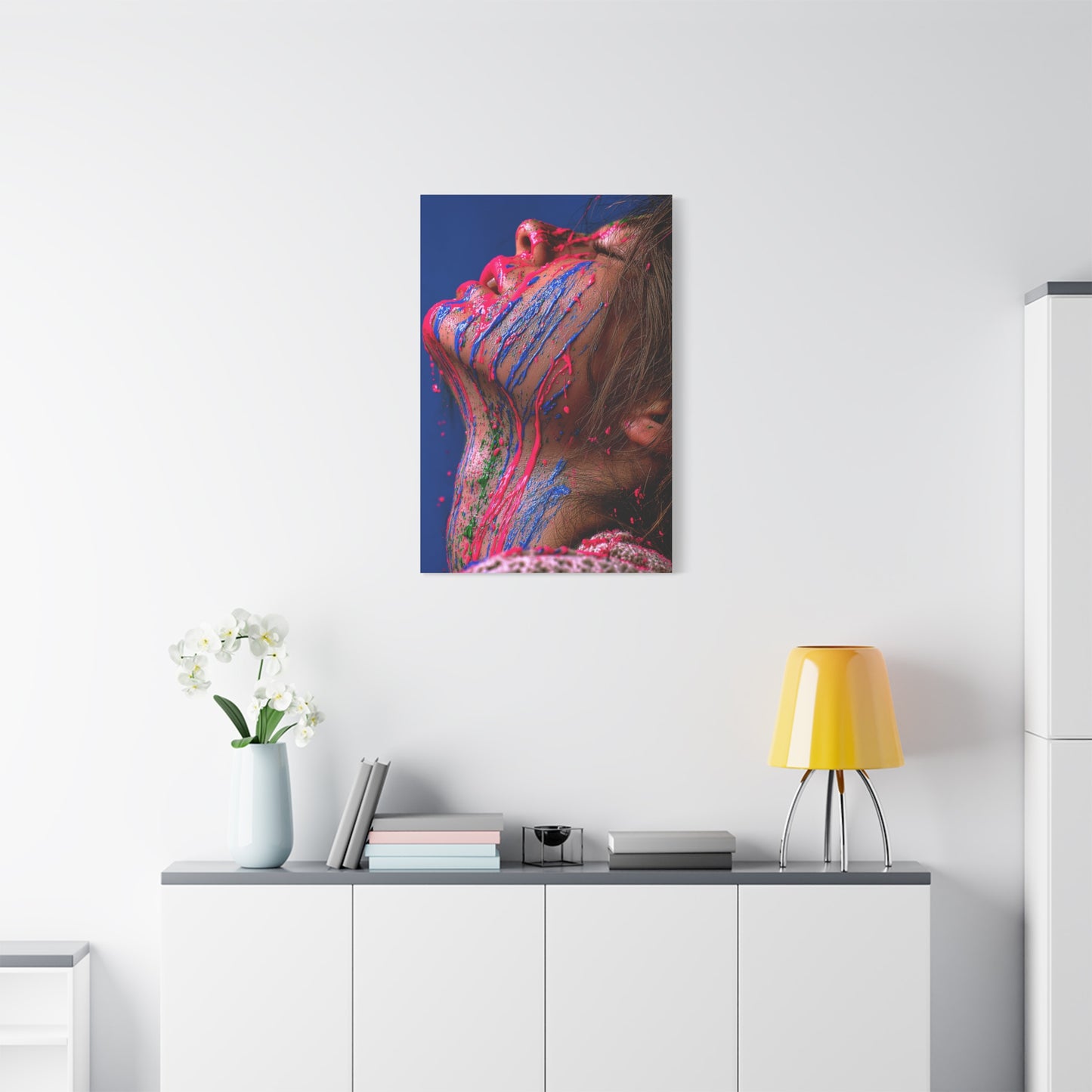 Liquid Pigment Expression Portrait Wall Art & Canvas Print