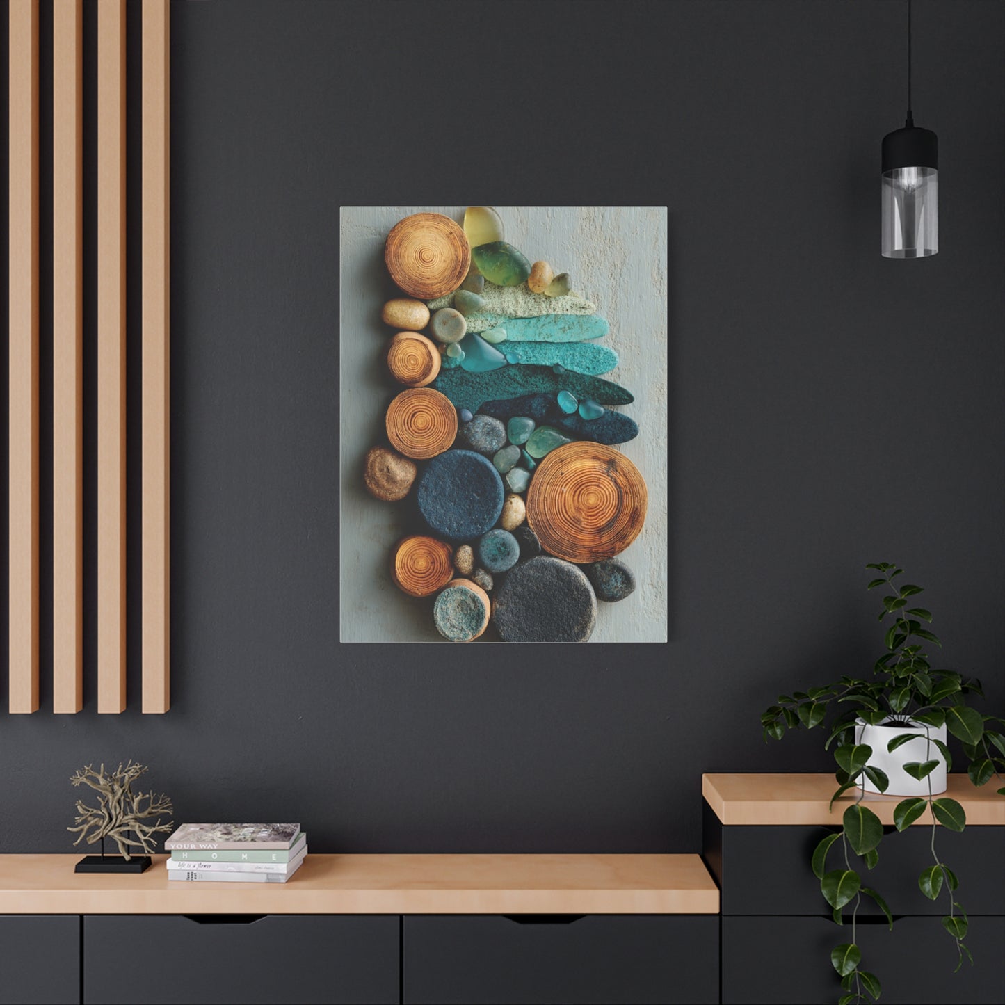 Driftwood and Sea Stone Abstract Wall Art & Canvas Print