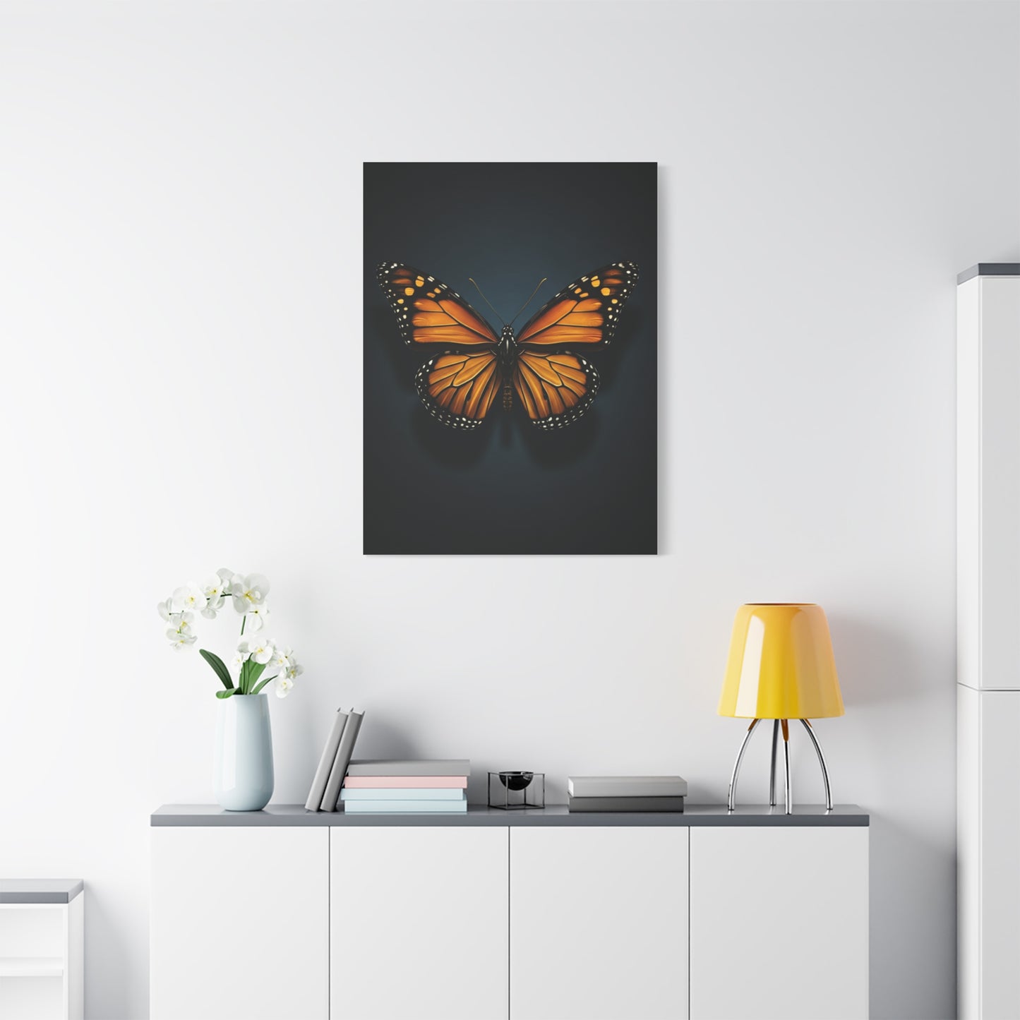 Monarch Butterfly Symmetry Portrait Wall Art & Canvas Prints