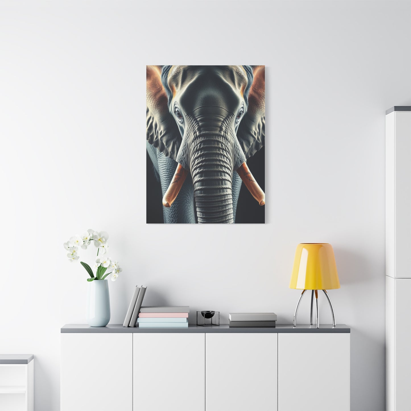 Majestic Pachyderm Portrait Wall Art & Canvas Print
