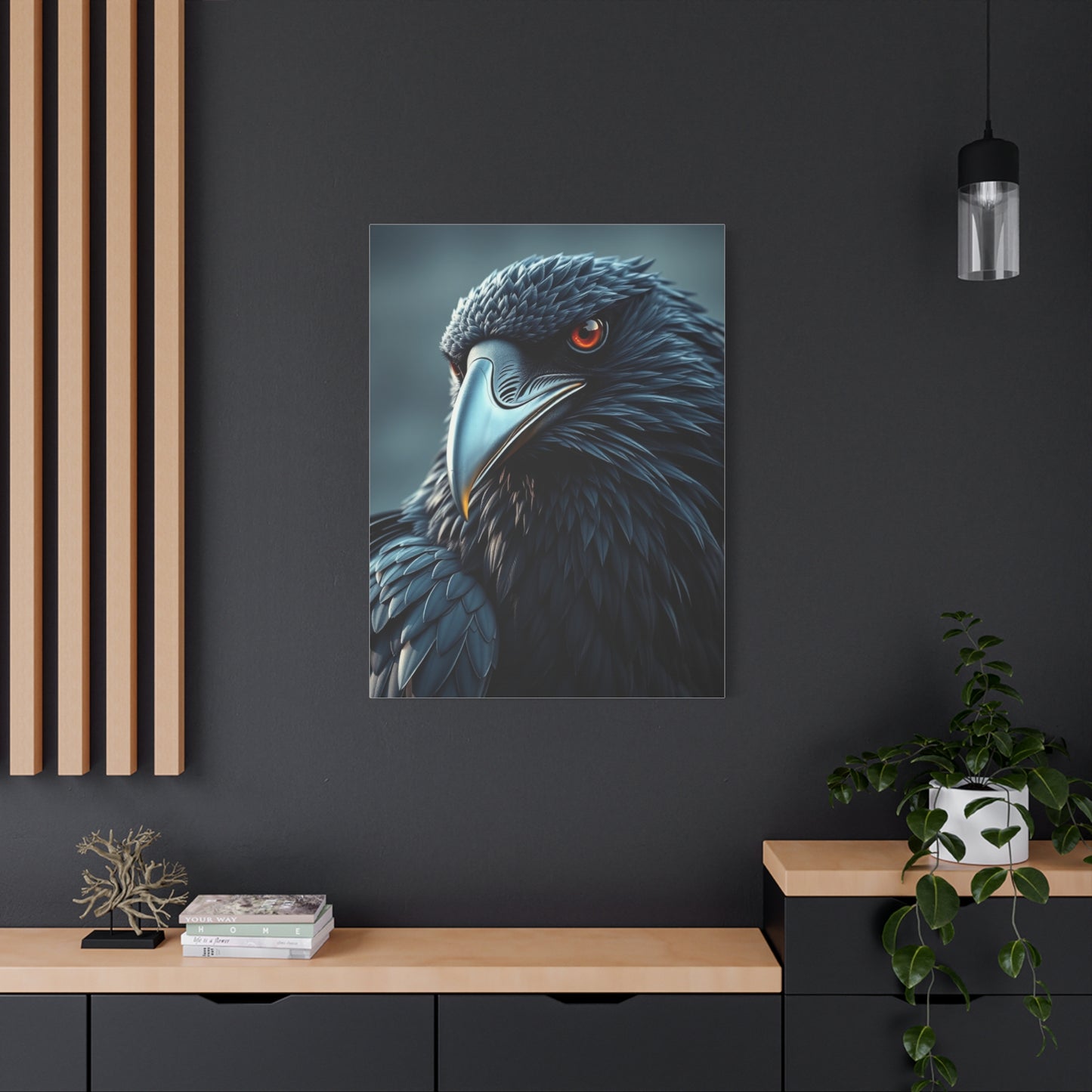 Obsidian Wing Elegance wall art & canvas print