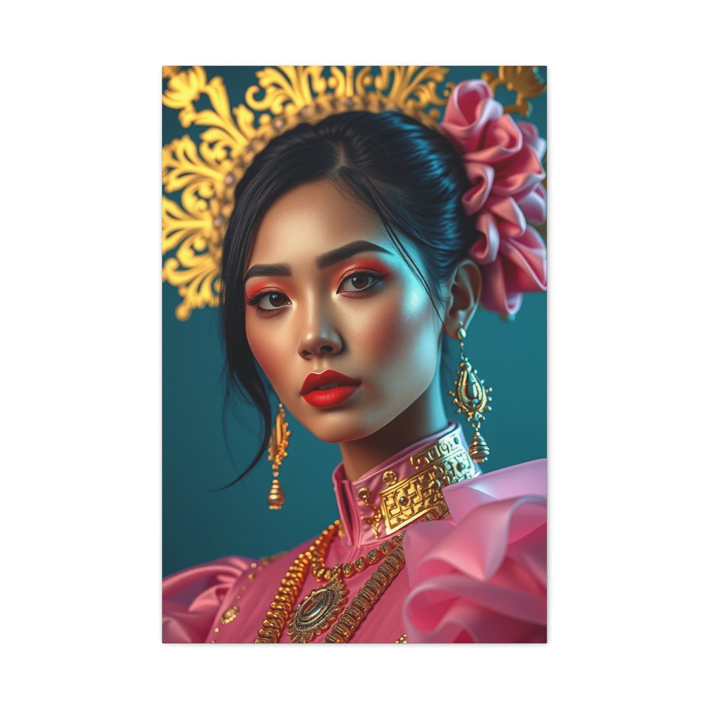 Masterpiece Gold & Pink Art Vision Wall Art & Canvas Print