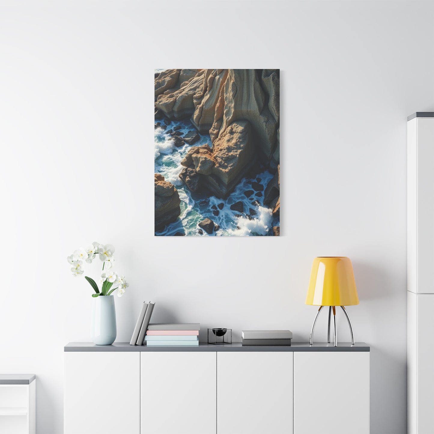 Shoreline Symphony Painting Wall Art & Canvas Print