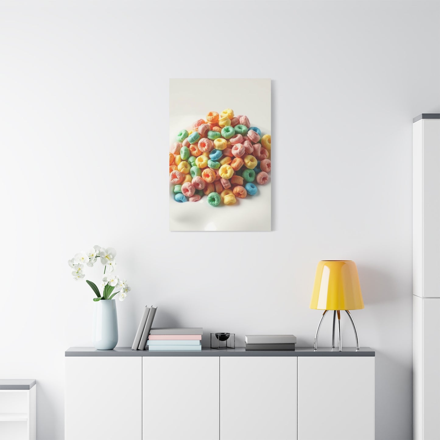 Kaleidoscope in Cream Canvas Wall Art & Canvas Print