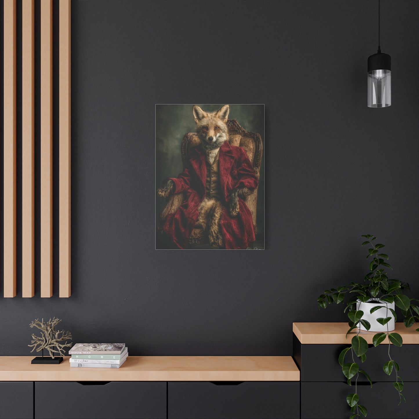 Gentleman Fox Aristocratic Portrait Wall Art & Canvas Print