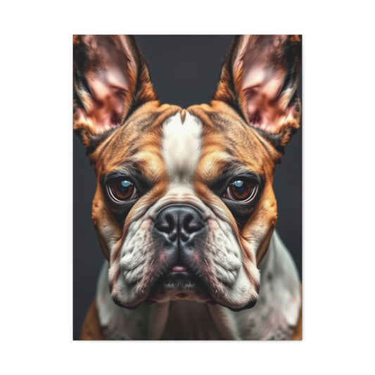 Sophisticated Bulldog Muse Canvas