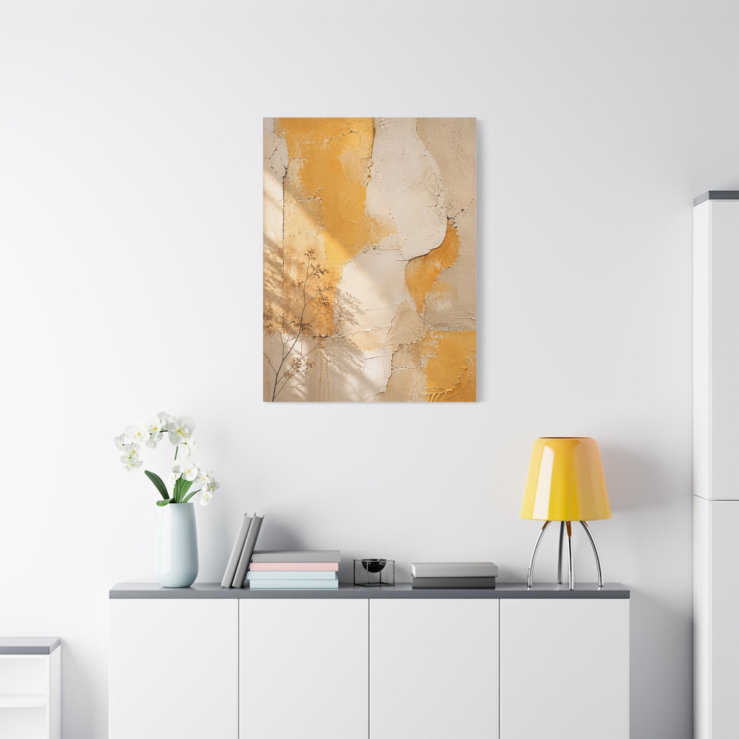 Sunlit Plaster Organic Wall Texture Composition Wall Art & Canvas Print