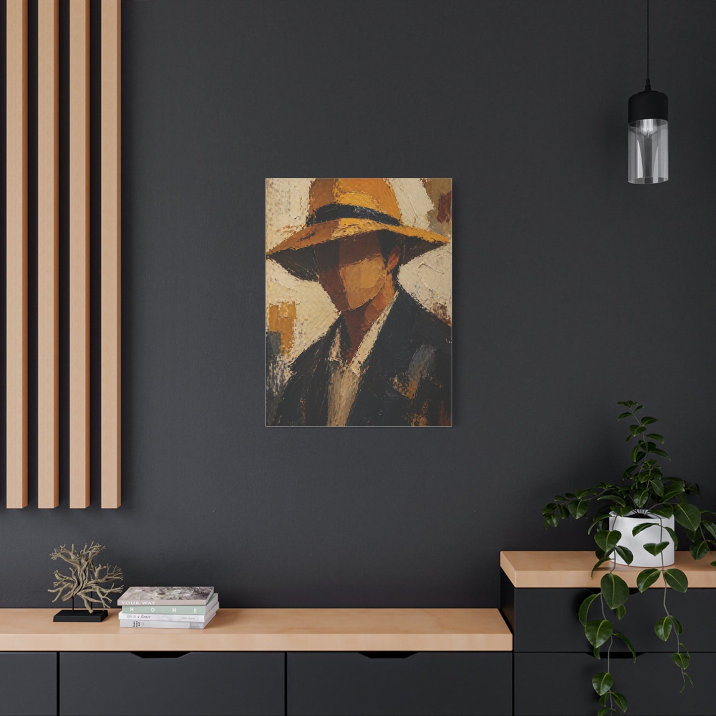 Faceless Impasto Figure Portrait Wall Art & Canvas Print