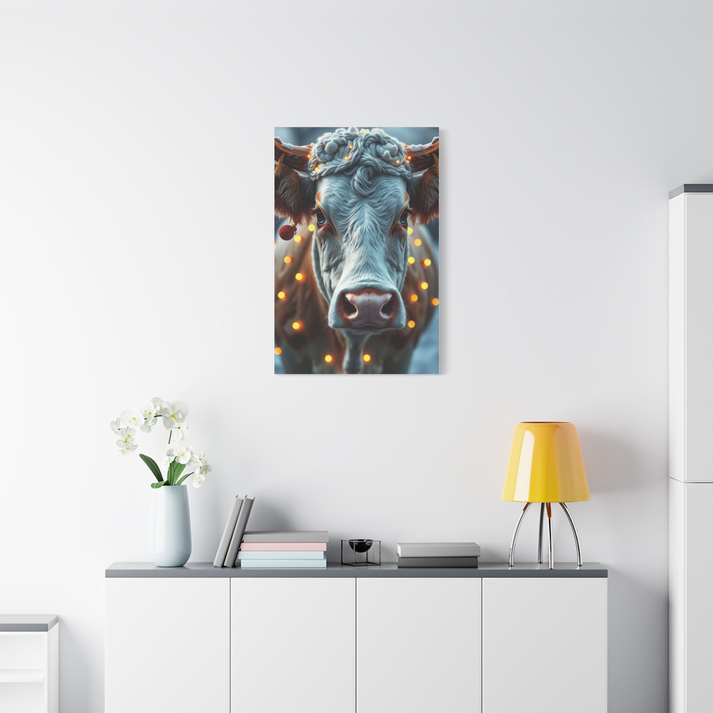 Vision Christmas Cow Art Art Wall Art & Canvas Print