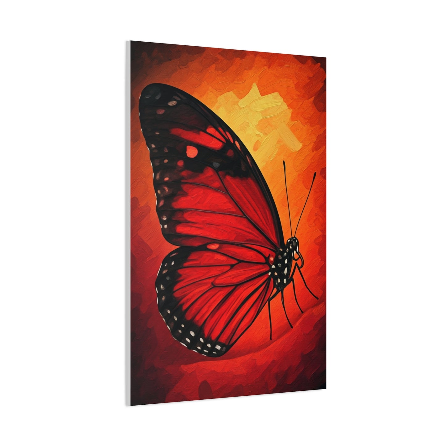 Crimson Butterfly Close-Up Wall Art & Canvas Prints