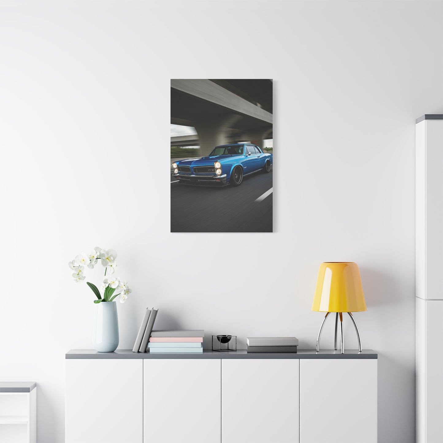 1965 Pontiac GTO Elevated Bypass Pursuit Wall Art & Canvas Prints