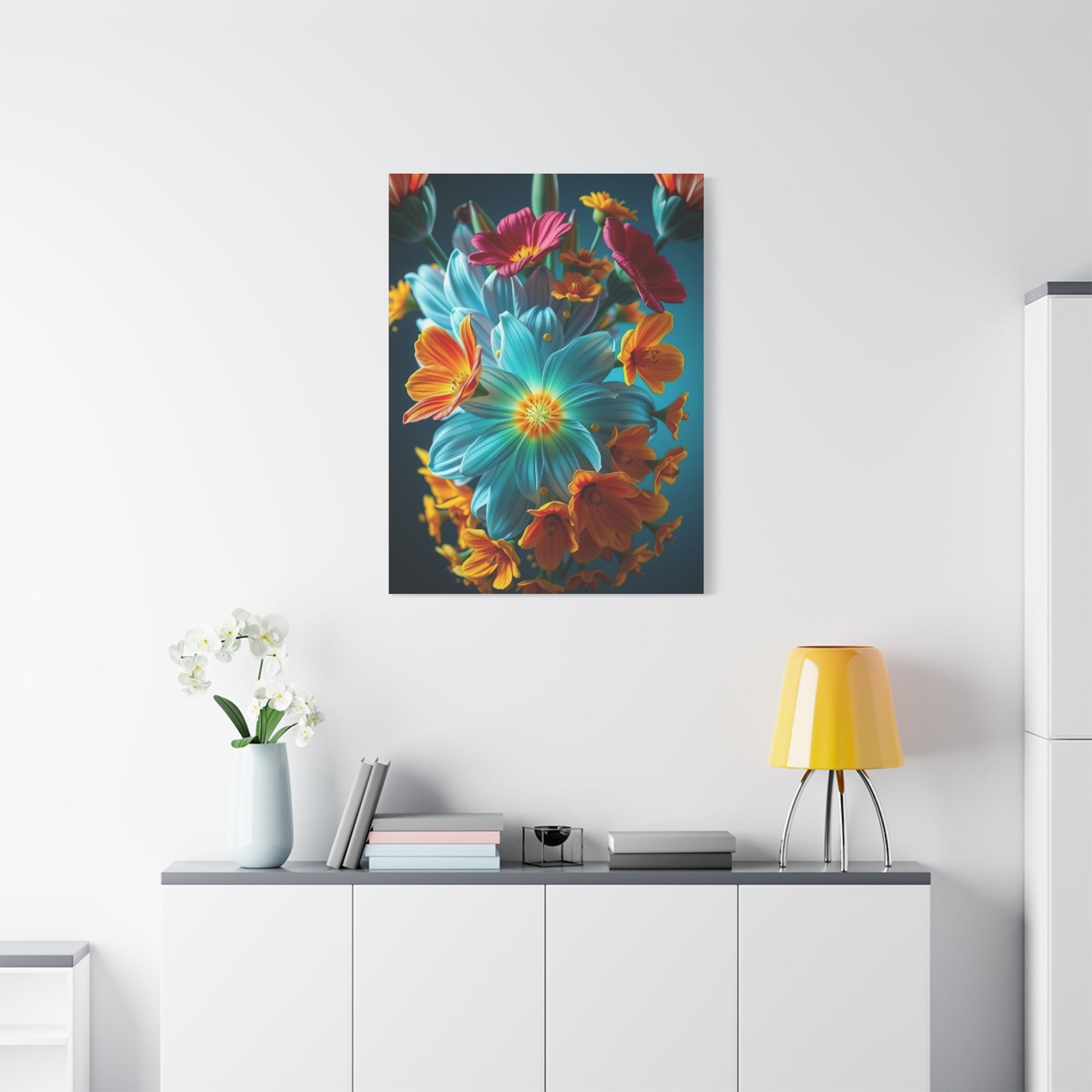 Ornate Flora Profile Wall Art & Canvas Print