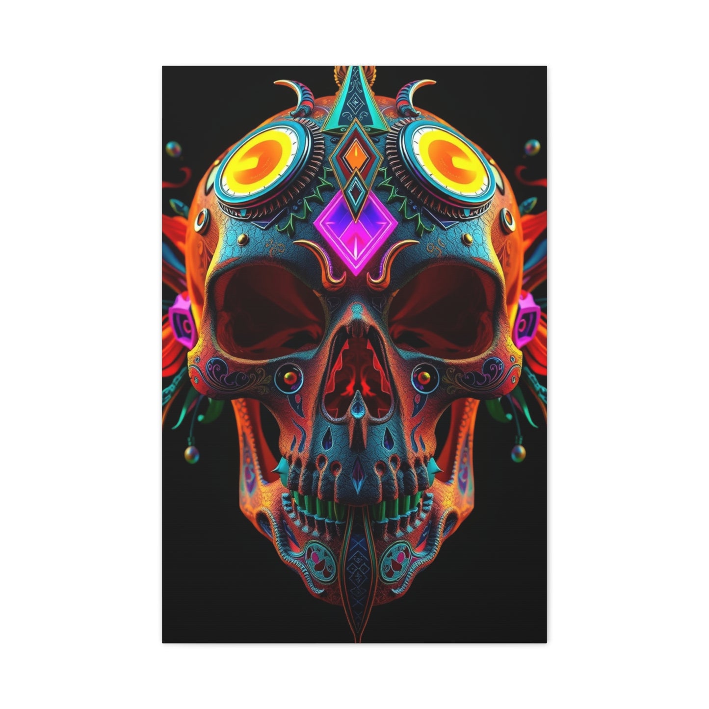 3D Trippy Skull Art By Ali Gulec Art Luxury Canvas Wall Art & Canvas Print
